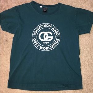 OBEY green shirt size small